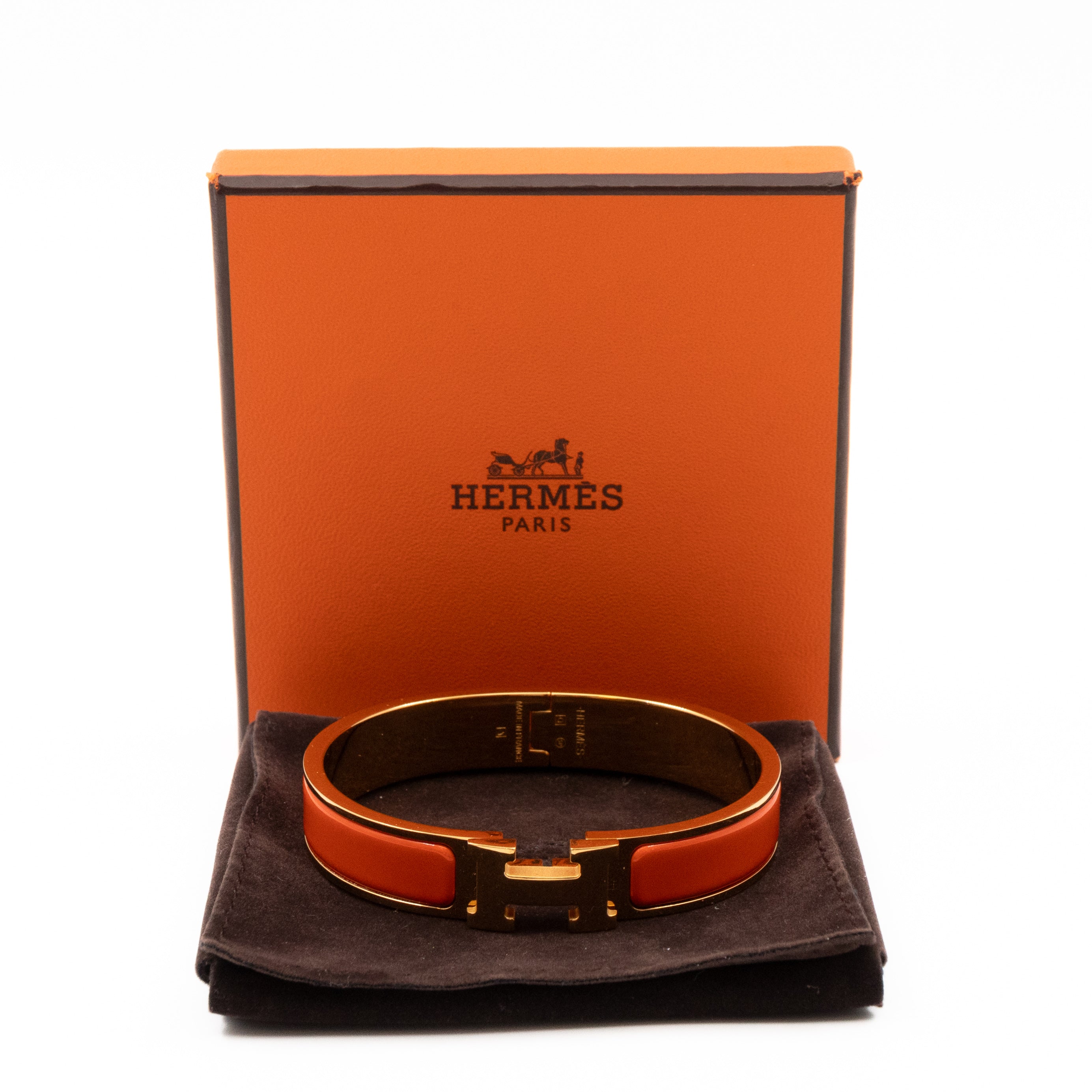 Clic H Bracelet GM Orange Gold