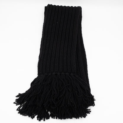 Knit Scarf Black Wool