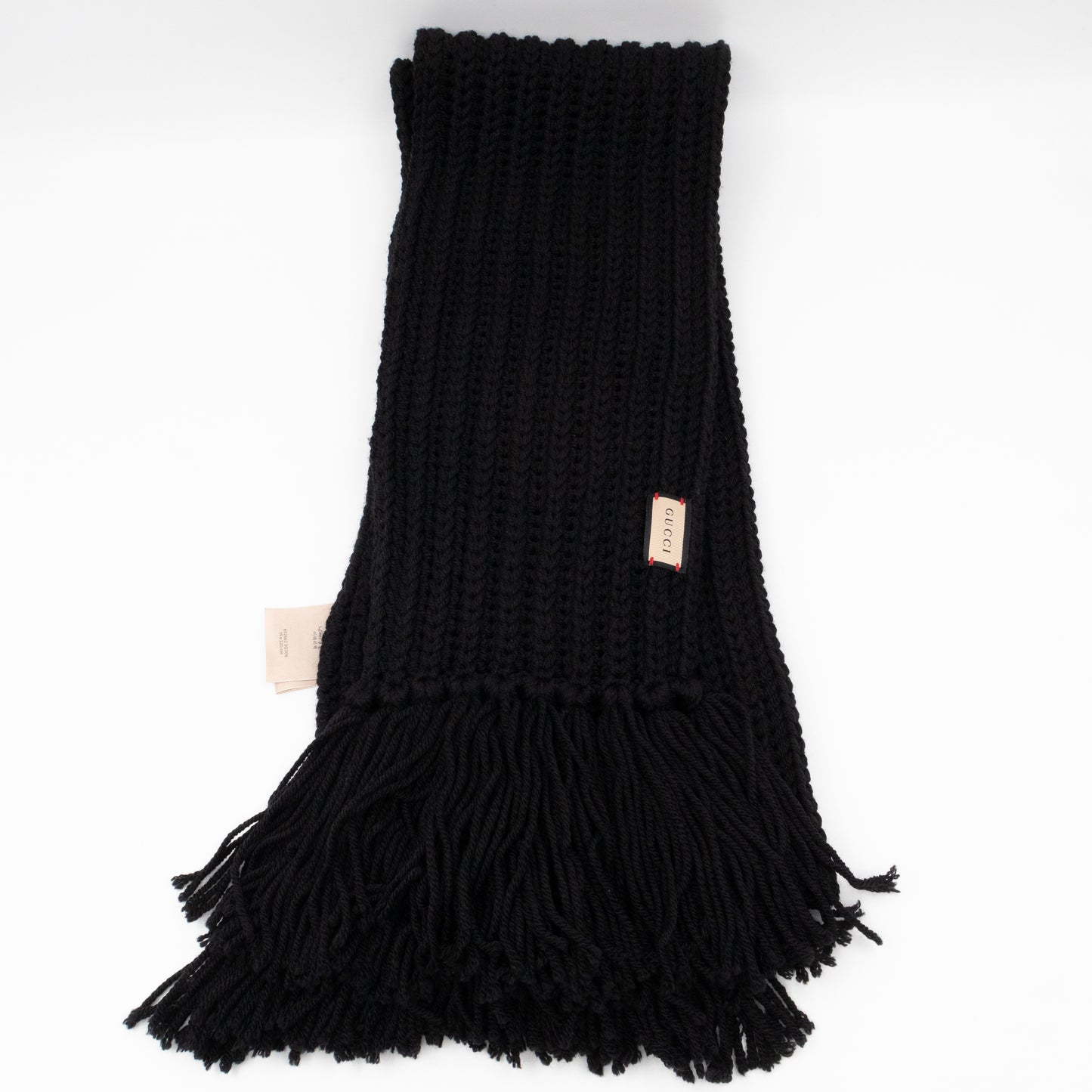 Knit Scarf Black Wool