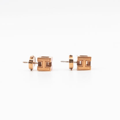 Cage d'H Earrings Red Gold