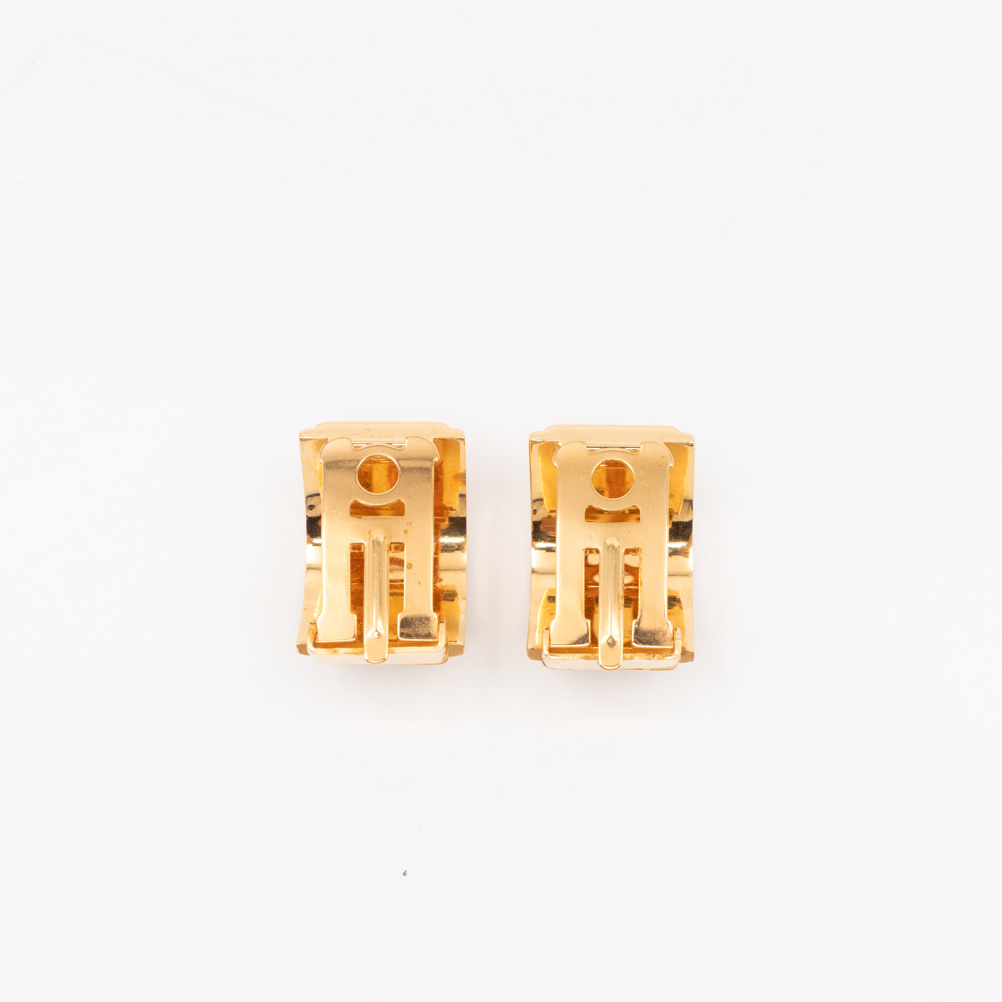 Enamel Print Rose Clip-on Earrings