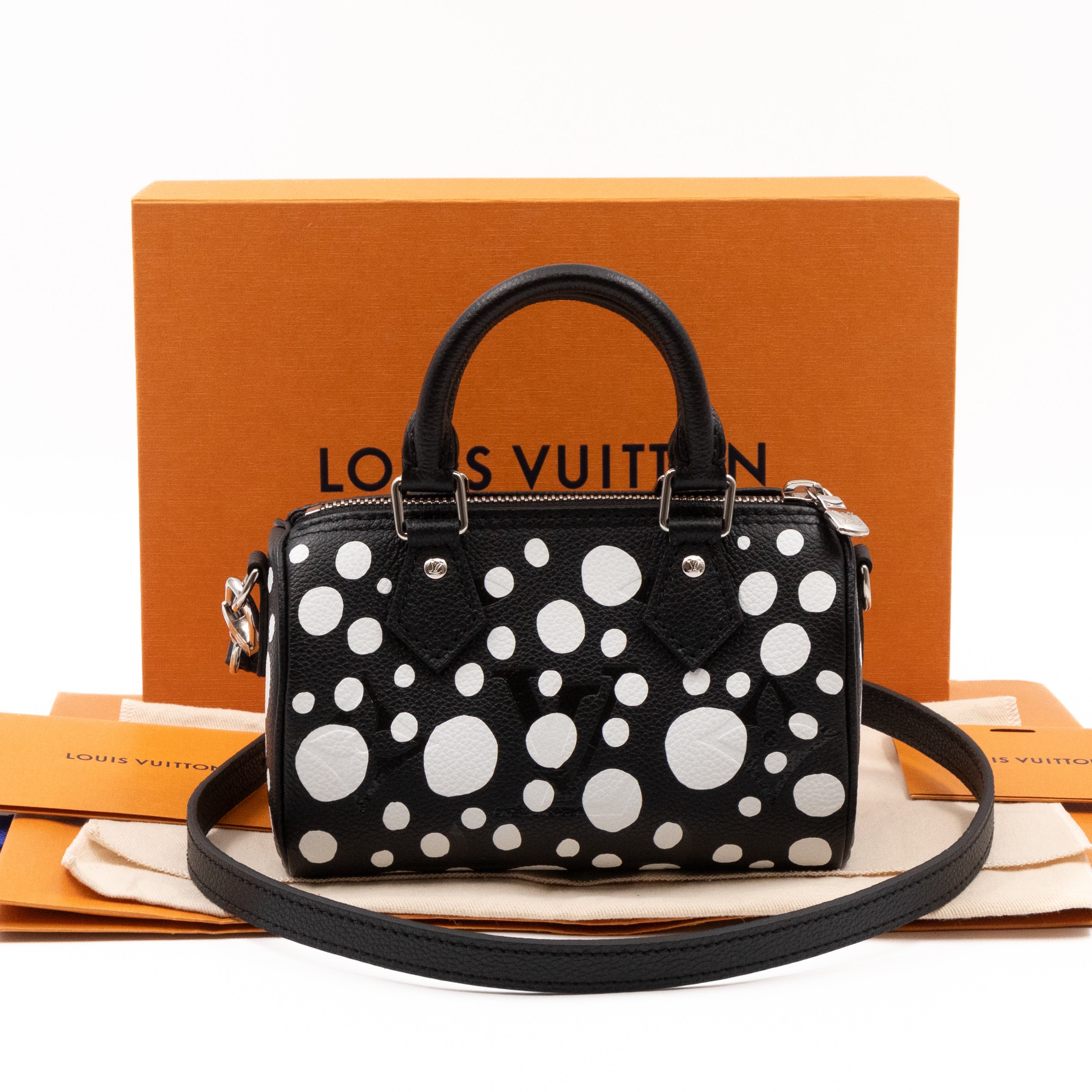 Nano Speedy LV x YK Black Monogram Empreinte Leather