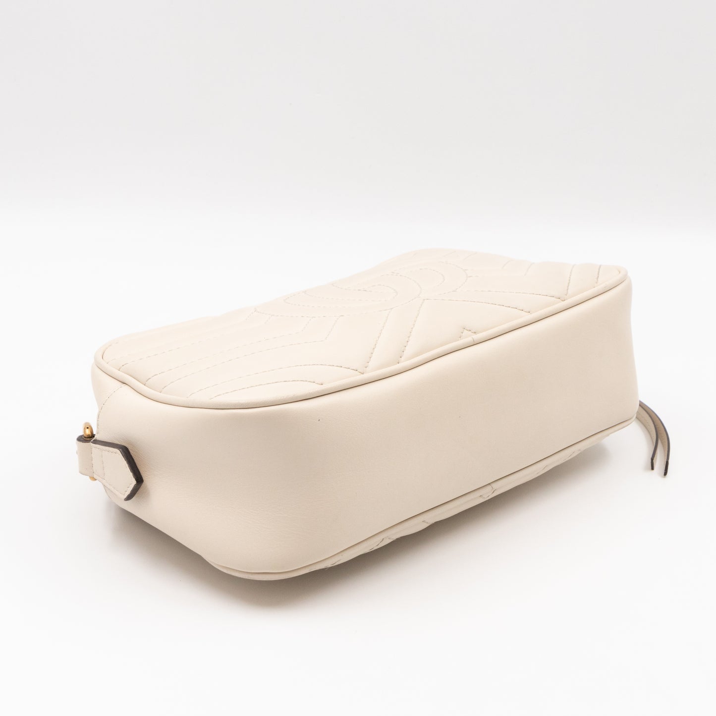 GG Marmont Small Matelasse White Leather