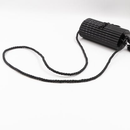 Opium Plexiglass Tassel Minaudiere Black