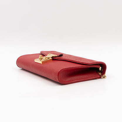 Saint Germain Pochette with chain Red Monogram Empreinte