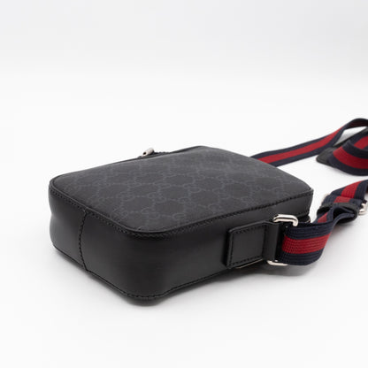 Mini Messenger GG Supreme Black Leather