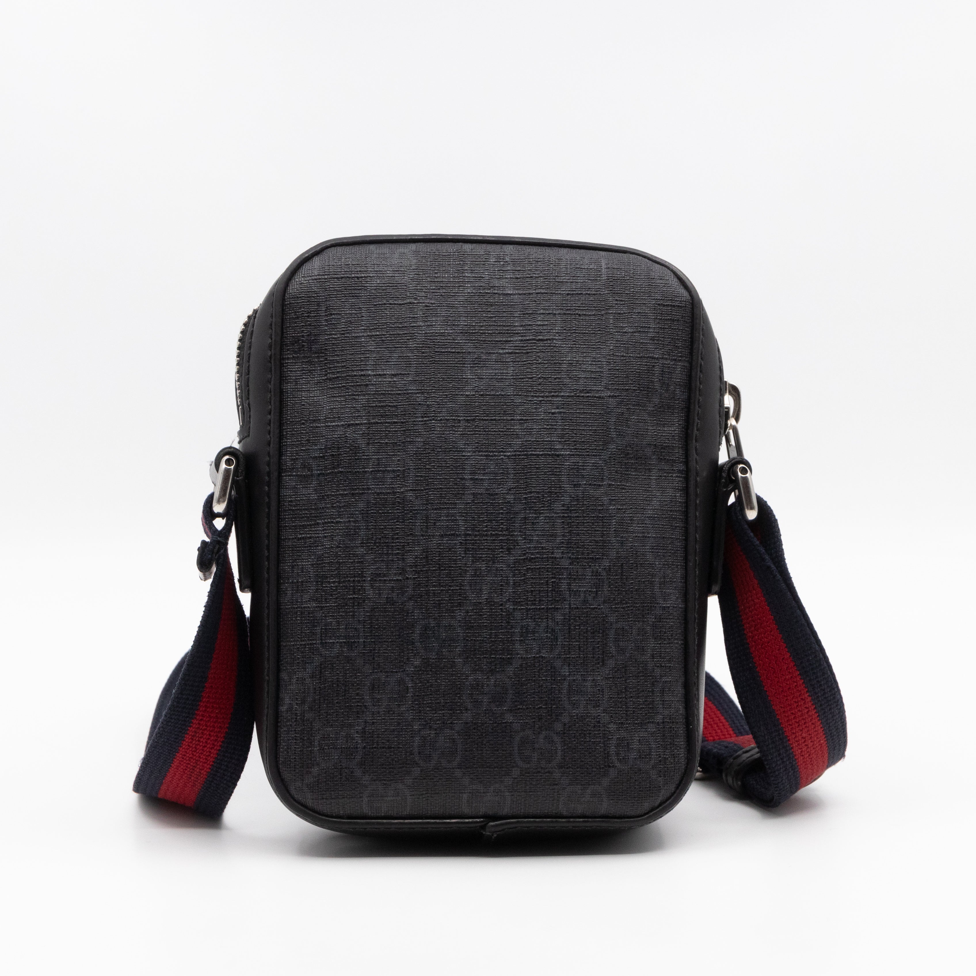Mini Messenger GG Supreme Black Leather