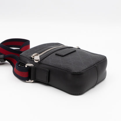 Mini Messenger GG Supreme Black Leather