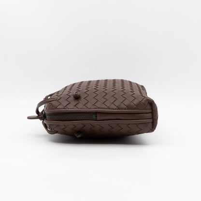 Nodini Crossbody Intrecciato Woven Brown Nappa Leather