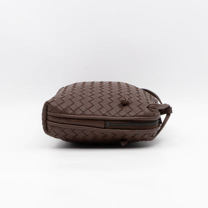 Nodini Crossbody Intrecciato Woven Brown Nappa Leather