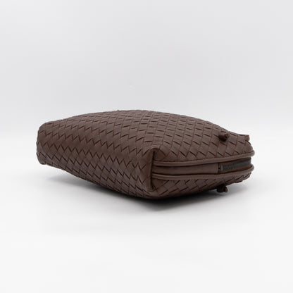 Nodini Crossbody Intrecciato Woven Brown Nappa Leather