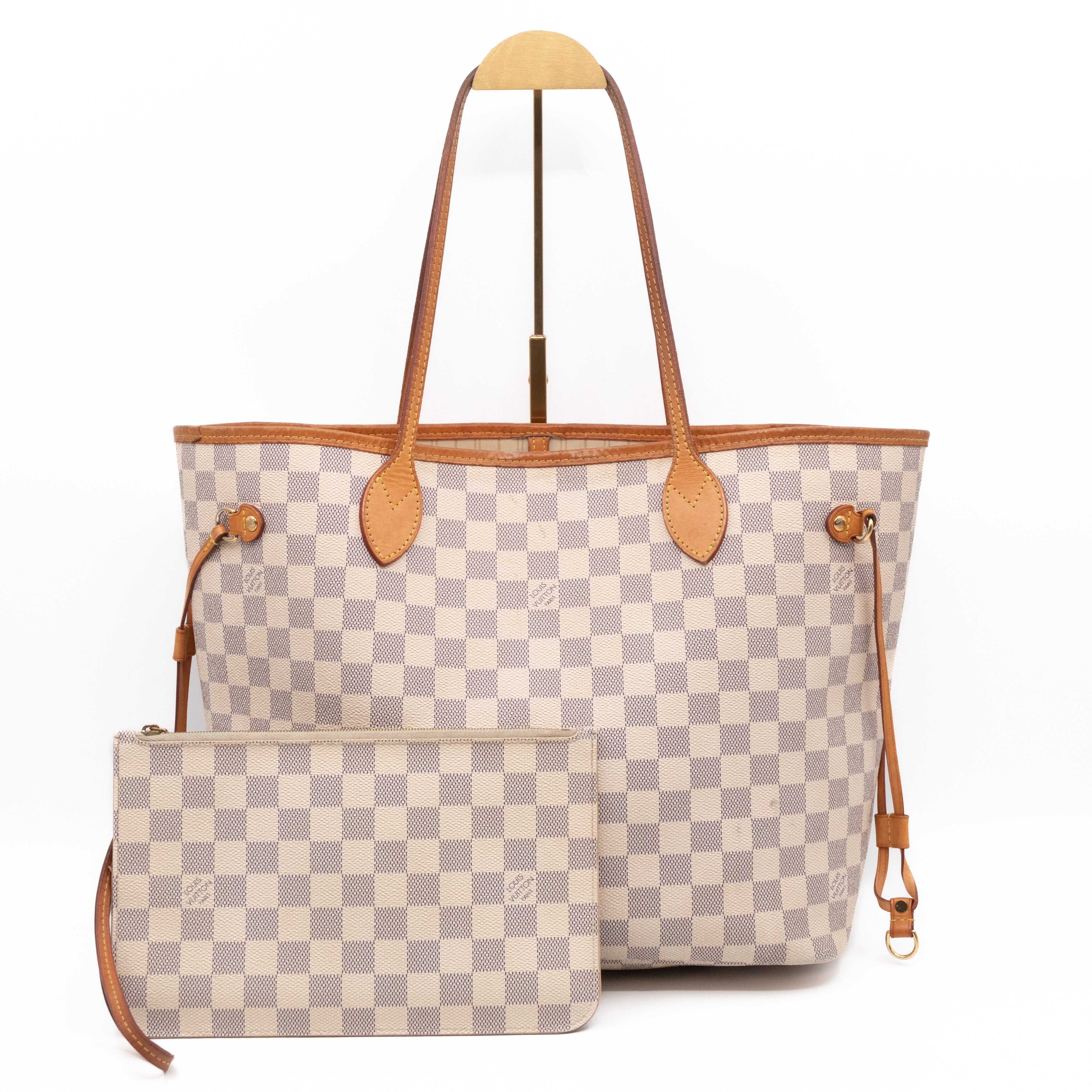 Neverfull MM with Pochette Damier Azur