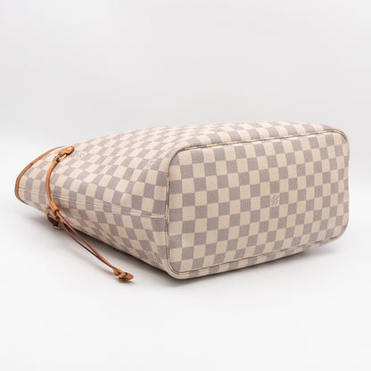 Neverfull MM with Pochette Damier Azur