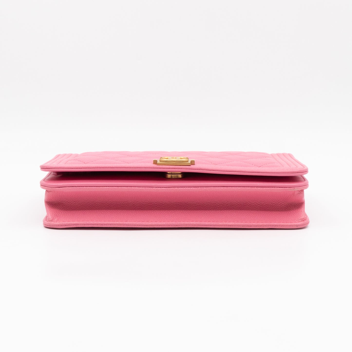 Boy Wallet On Chain Pink Caviar Gold