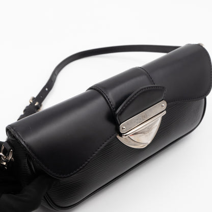 Pochette Montaigne Black Epi Leather