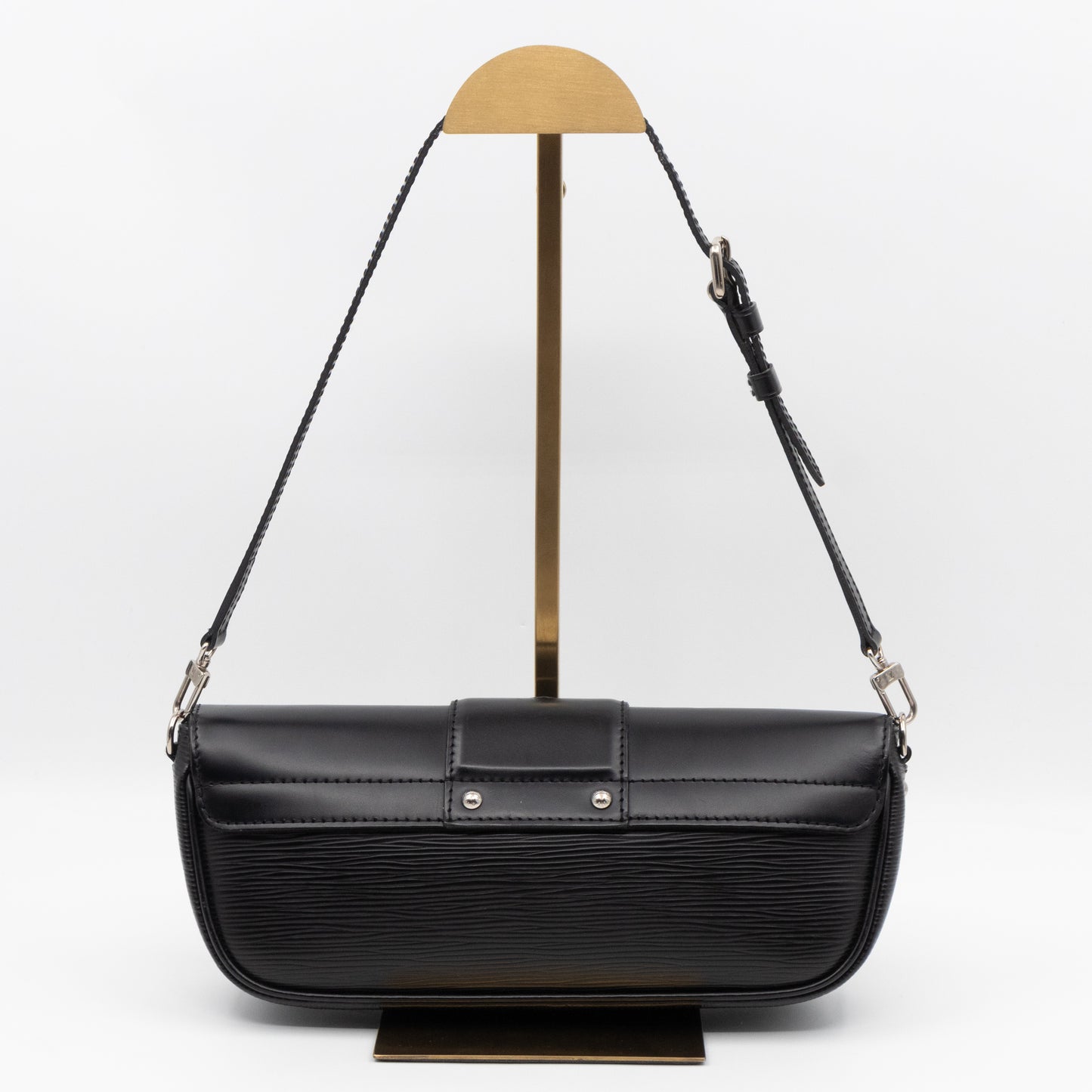 Pochette Montaigne Black Epi Leather