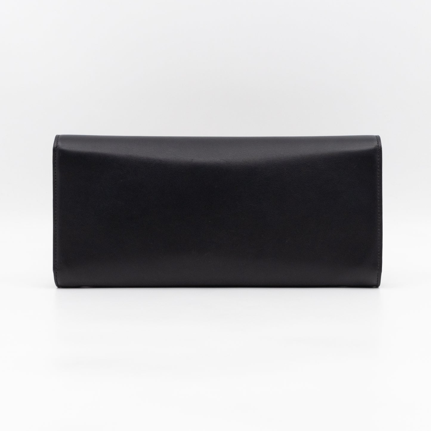 Broadway Clutch Black Leather with Crystals