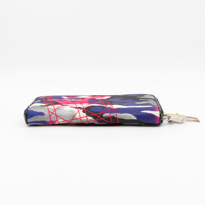 Continental Zip Around Wallet Abstract Camo