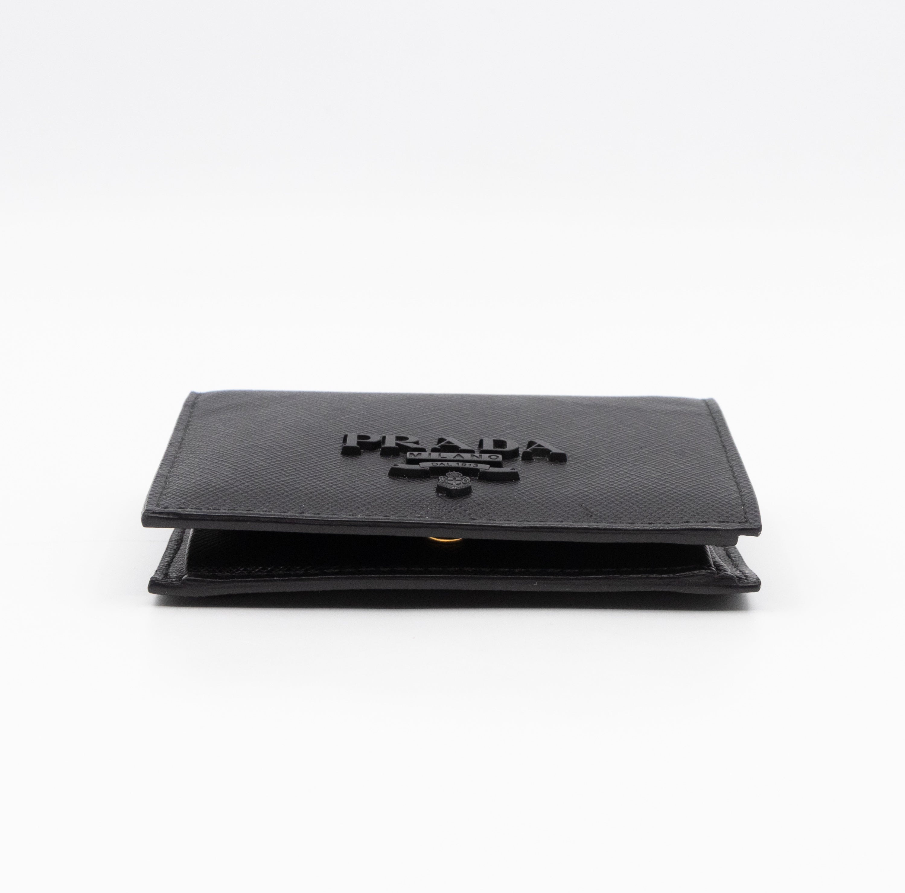 Bifold Wallet Saffiano Shine Black Leather