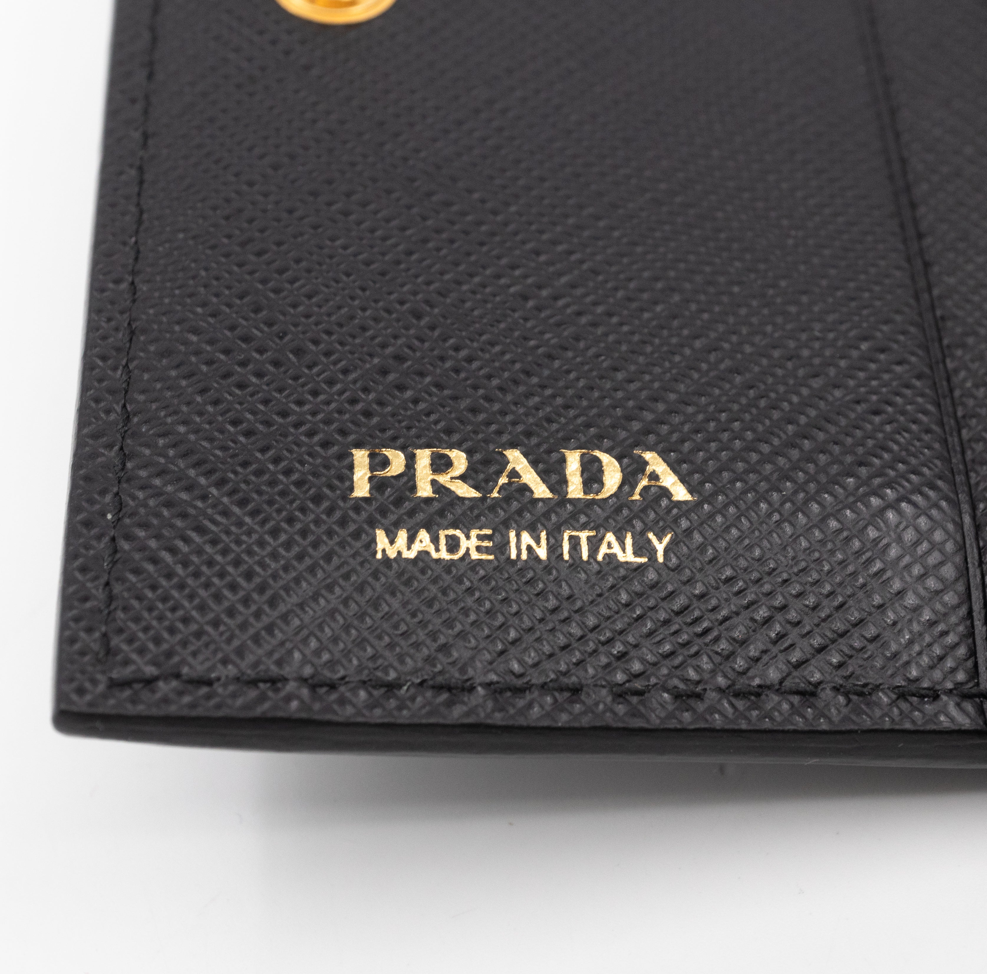 Bifold Wallet Saffiano Shine Black Leather