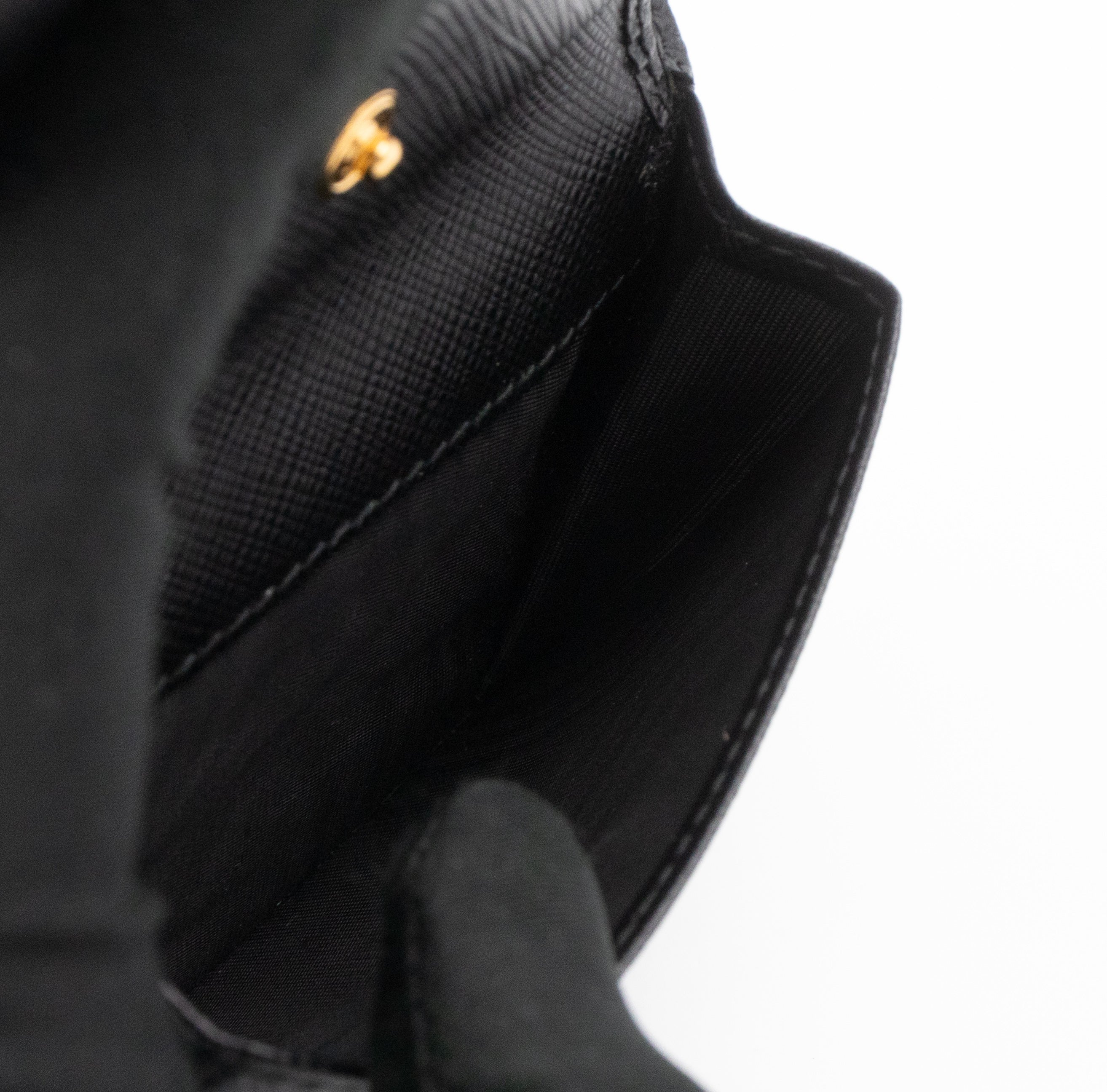 Bifold Wallet Saffiano Shine Black Leather