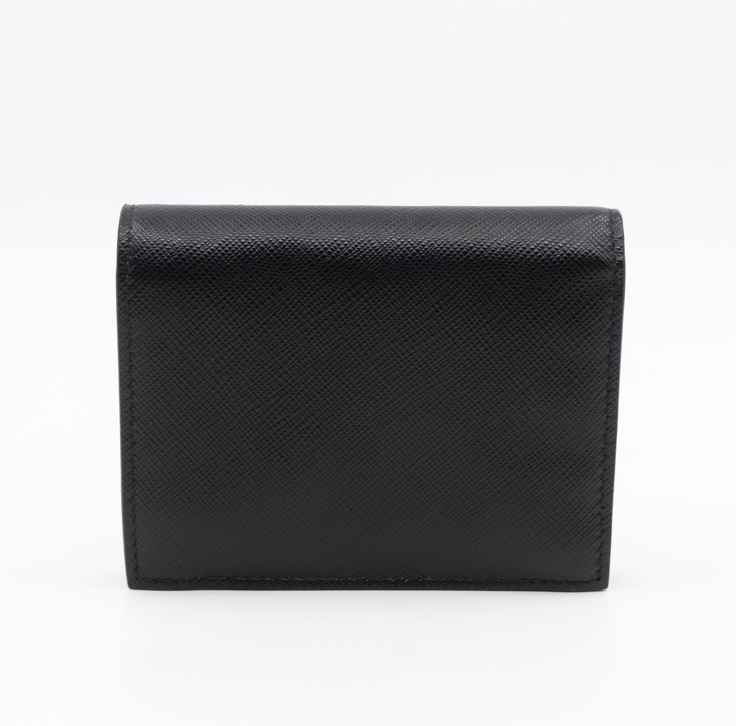 Bifold Wallet Saffiano Shine Black Leather