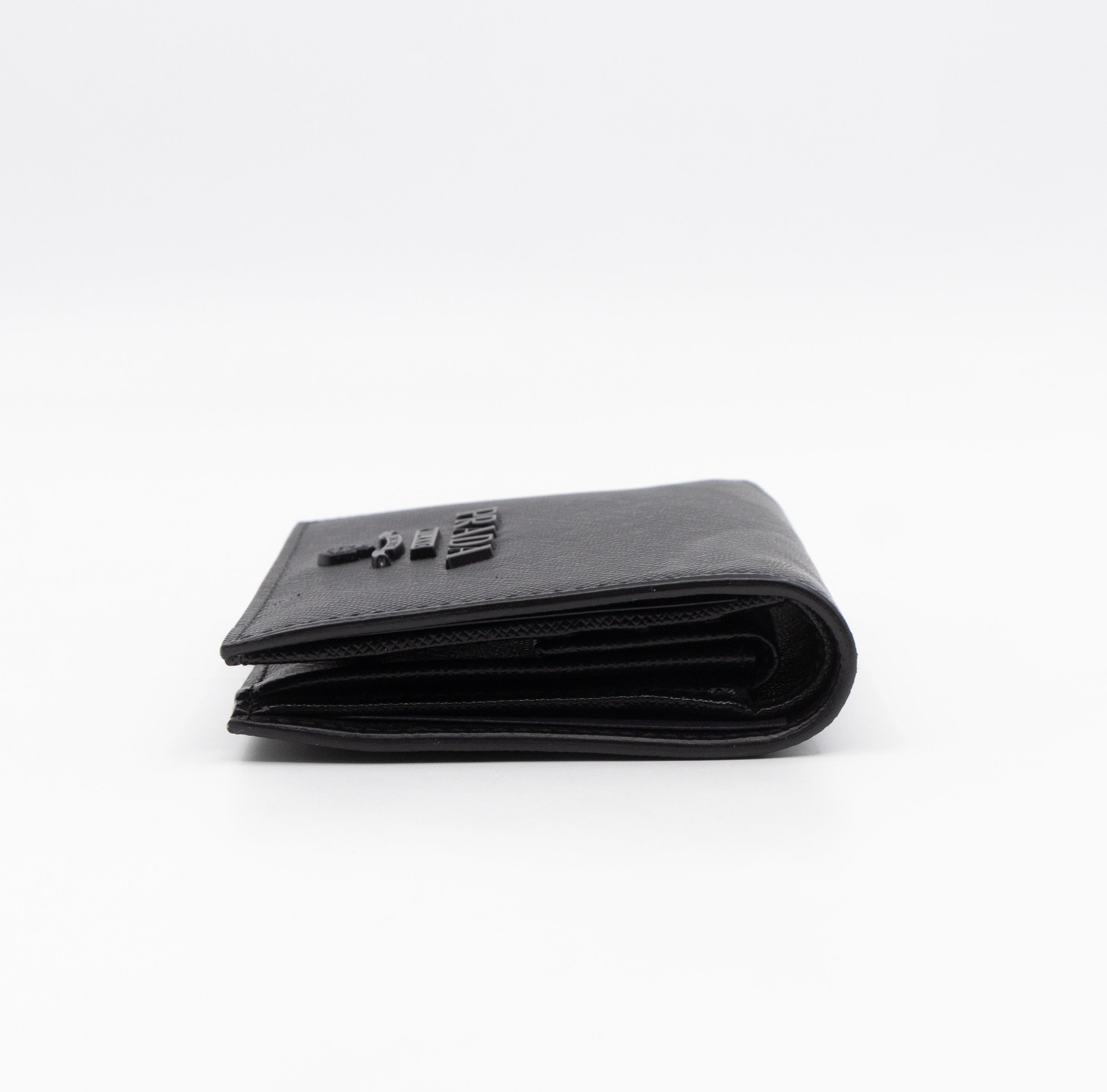 Bifold Wallet Saffiano Shine Black Leather