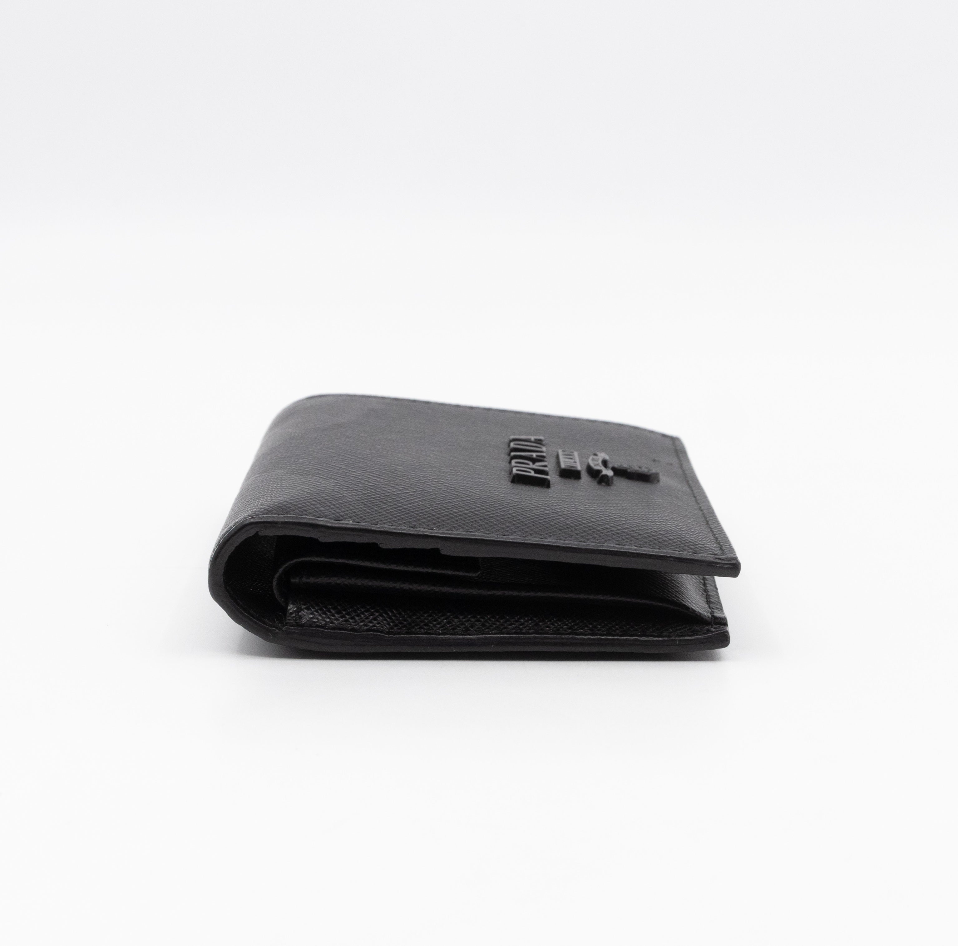 Bifold Wallet Saffiano Shine Black Leather
