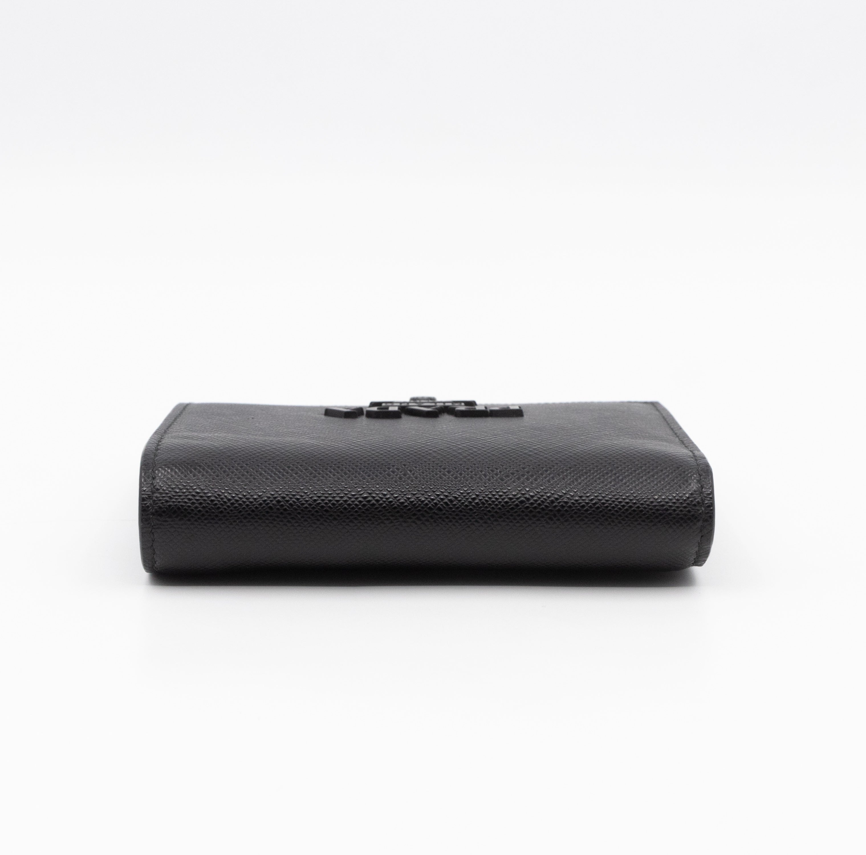Bifold Wallet Saffiano Shine Black Leather