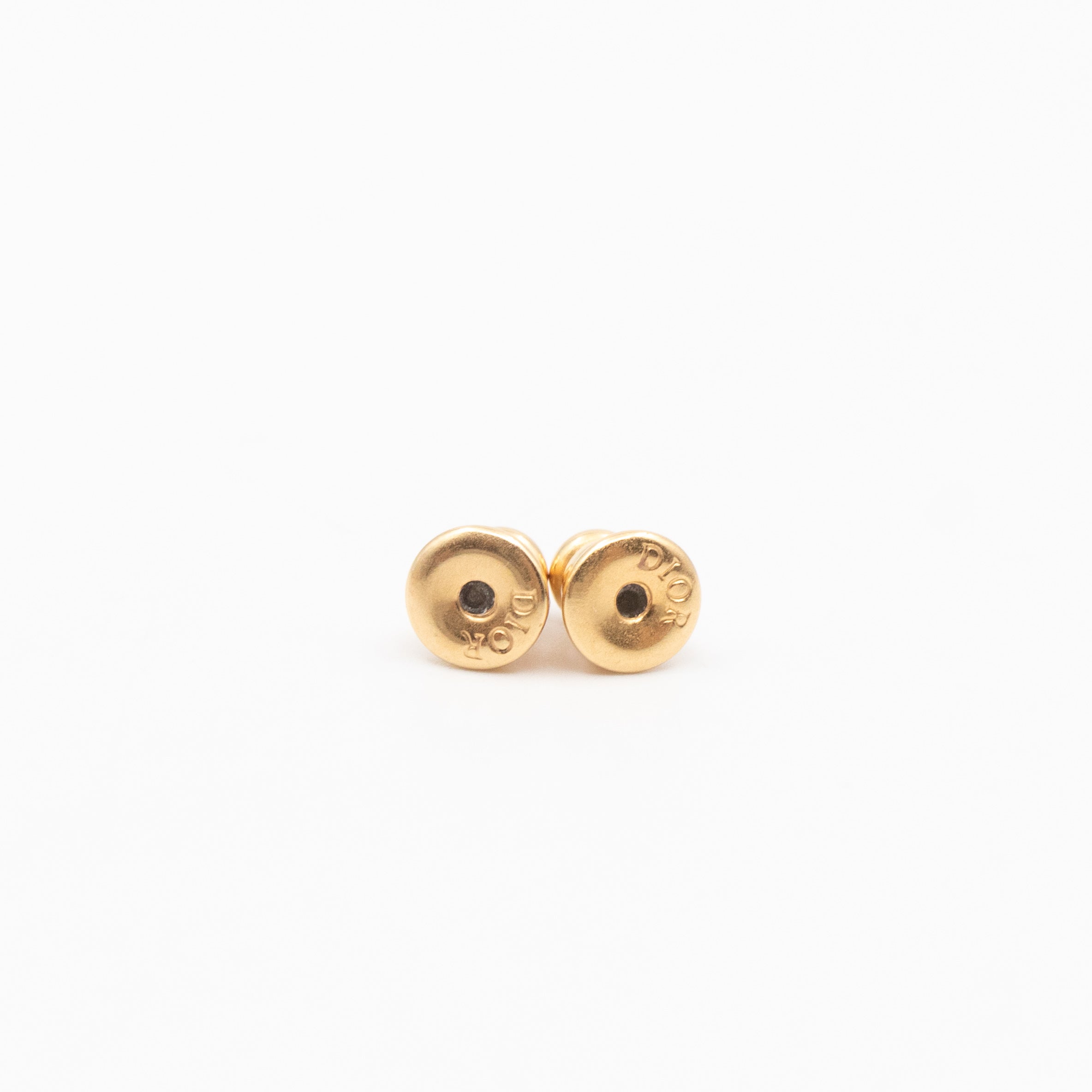 Petit CD Gold Earrings With Light Pink Pearl Drop