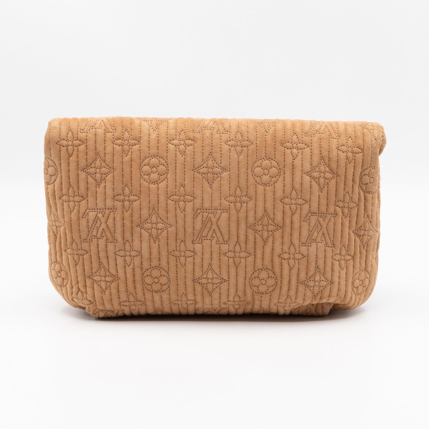 Motard Afterdark Clutch Bag Powder Monogram Suede