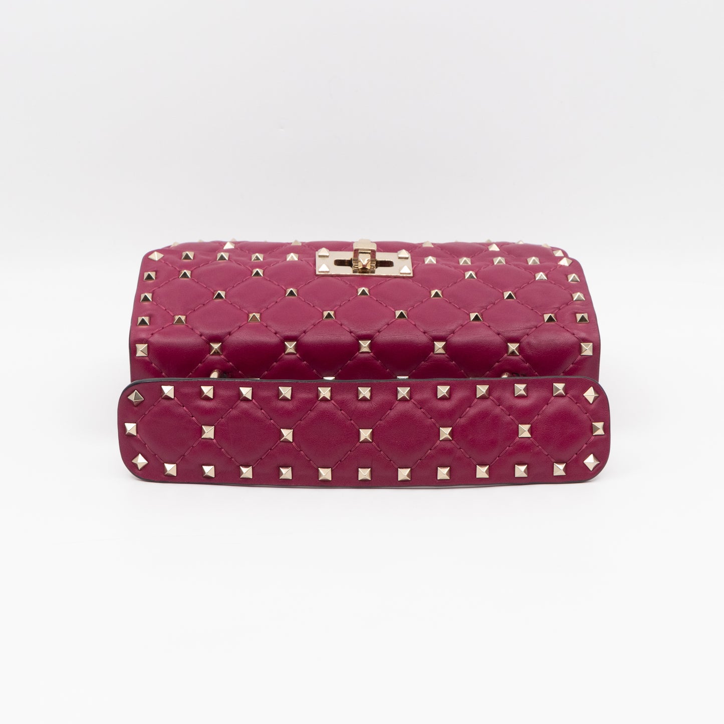 Rockstud Spike Small Bag Fuchsia Leather