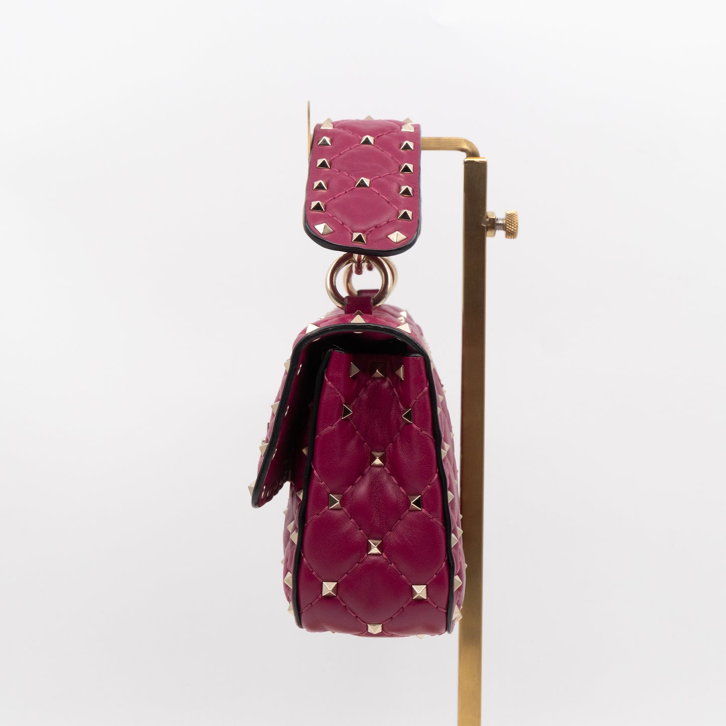 Rockstud Spike Small Bag Fuchsia Leather