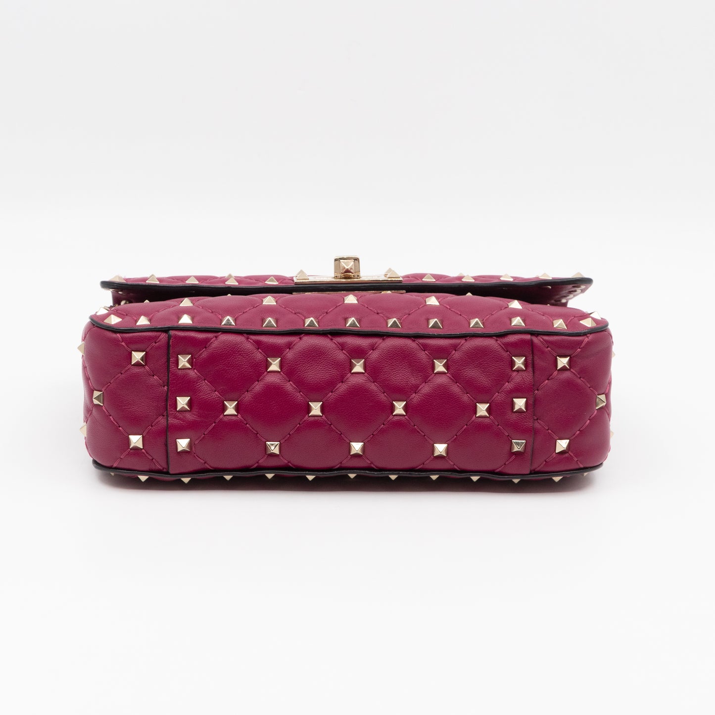 Rockstud Spike Small Bag Fuchsia Leather