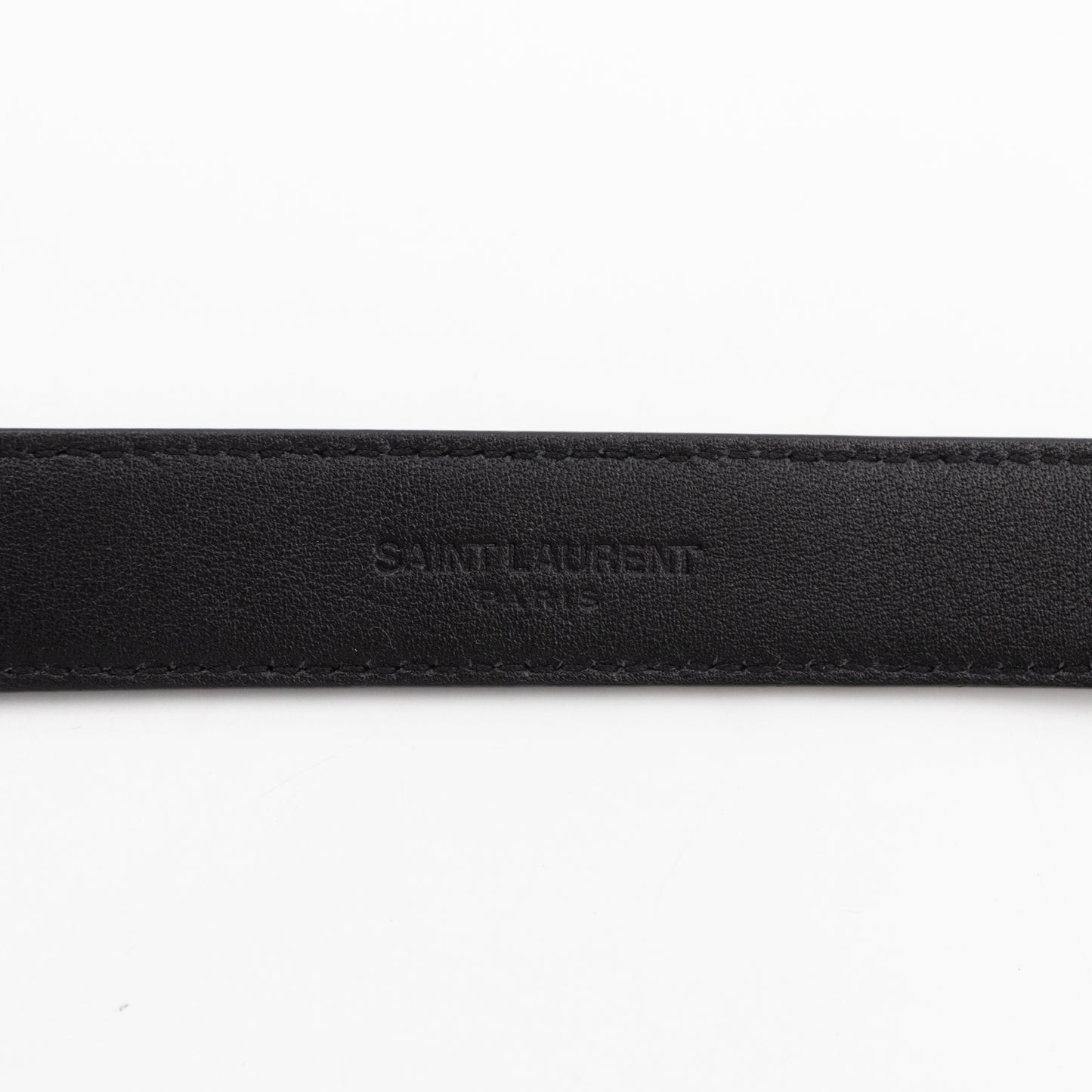 Slim Belt Black Croc Embossed 85/34