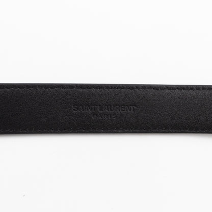 Slim Belt Black Croc Embossed 85/34