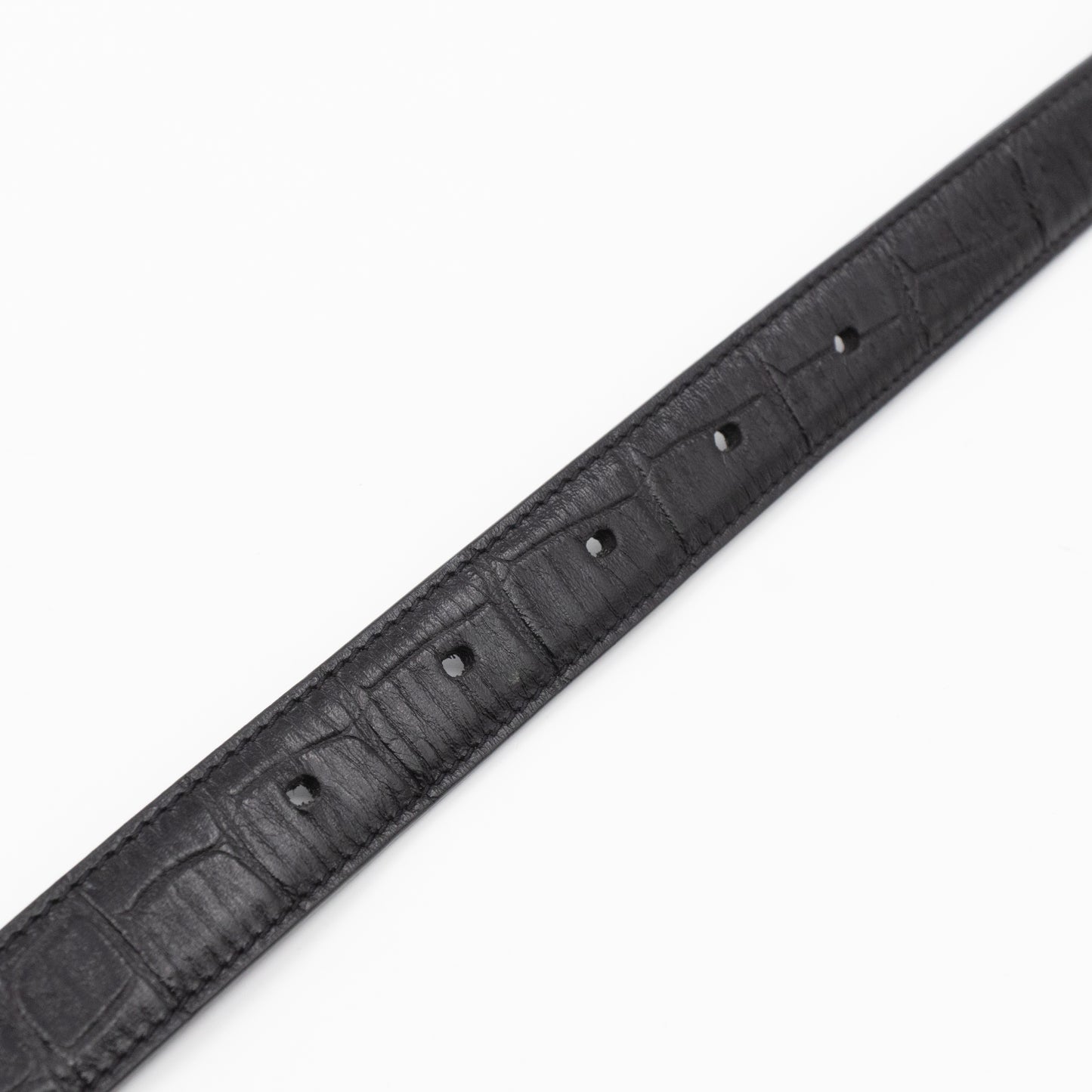 Slim Belt Black Croc Embossed 85/34