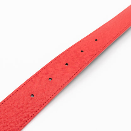 Initials Reversible Belt Monogram Red 85/34