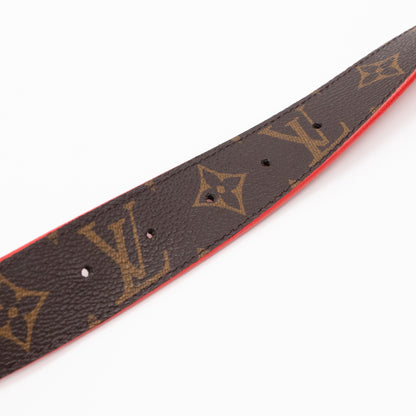 Initials Reversible Belt Monogram Red 85/34