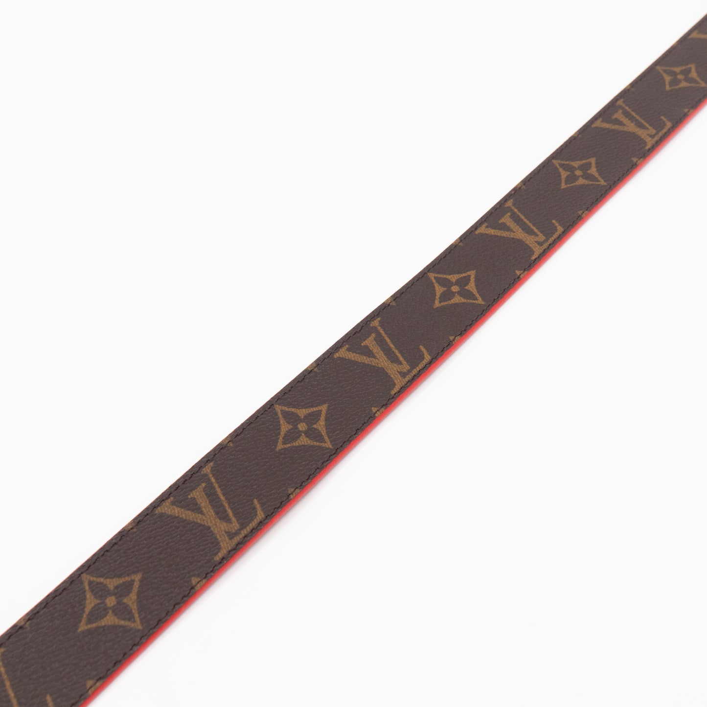 Initials Reversible Belt Monogram Red 85/34