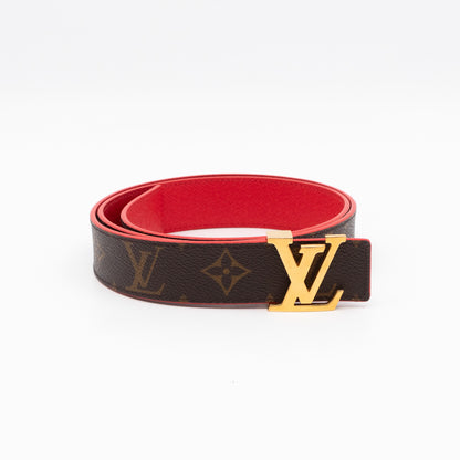 Initials Reversible Belt Monogram Red 85/34