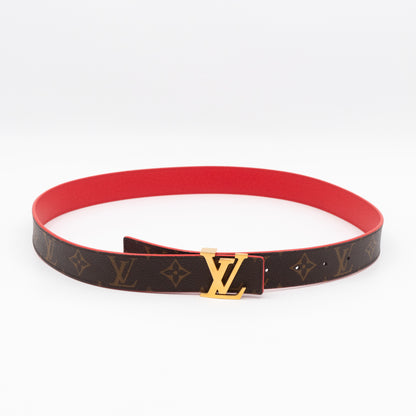 Initials Reversible Belt Monogram Red 85/34