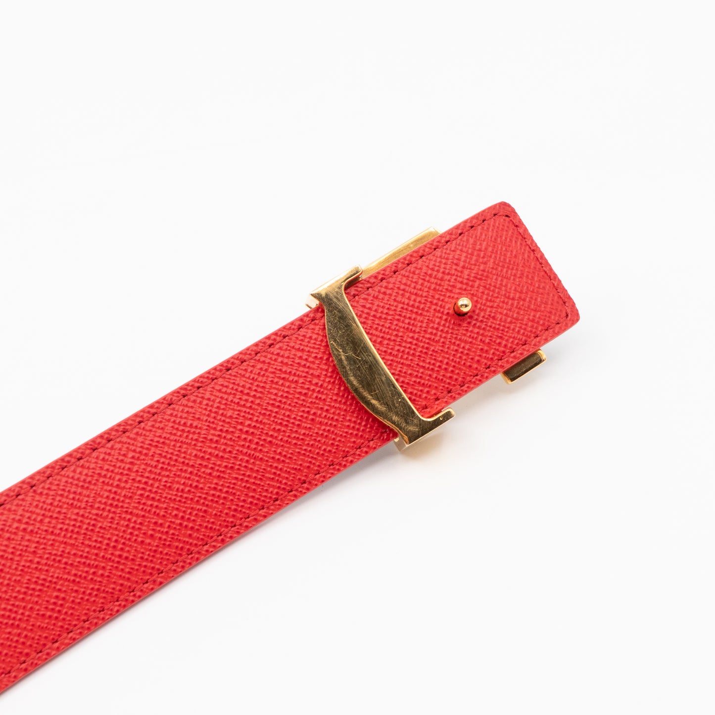 Initials Reversible Belt Monogram Red 85/34