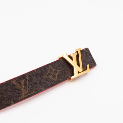 Initials Reversible Belt Monogram Red 85/34