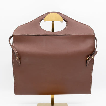 Pocket Clutch Bag Brown Leather