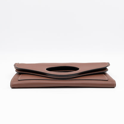 Pocket Clutch Bag Brown Leather