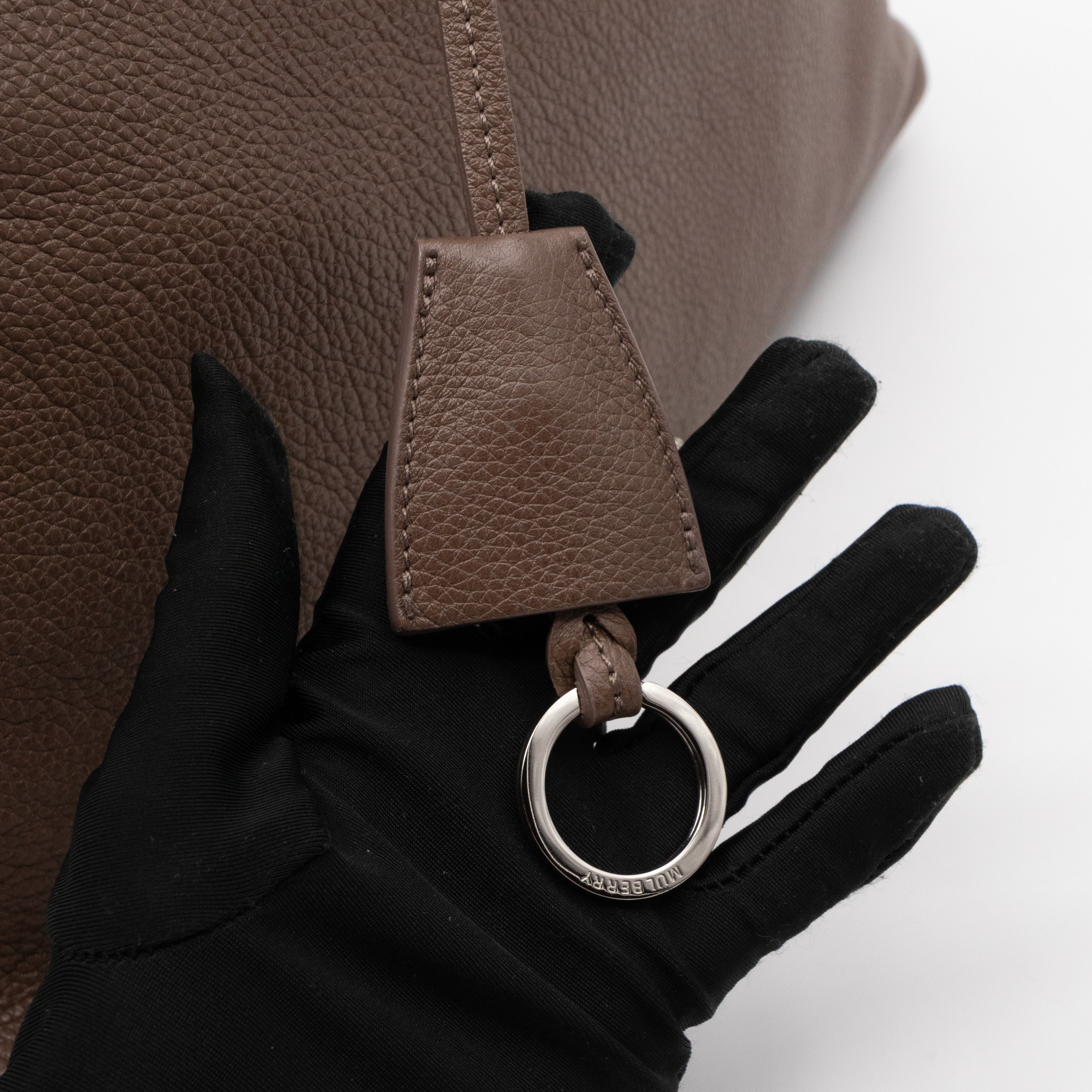 Large Alice Zipped Tote Brown Grain Leather