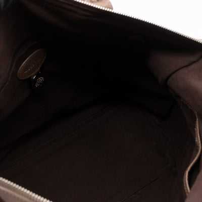 Large Alice Zipped Tote Brown Grain Leather