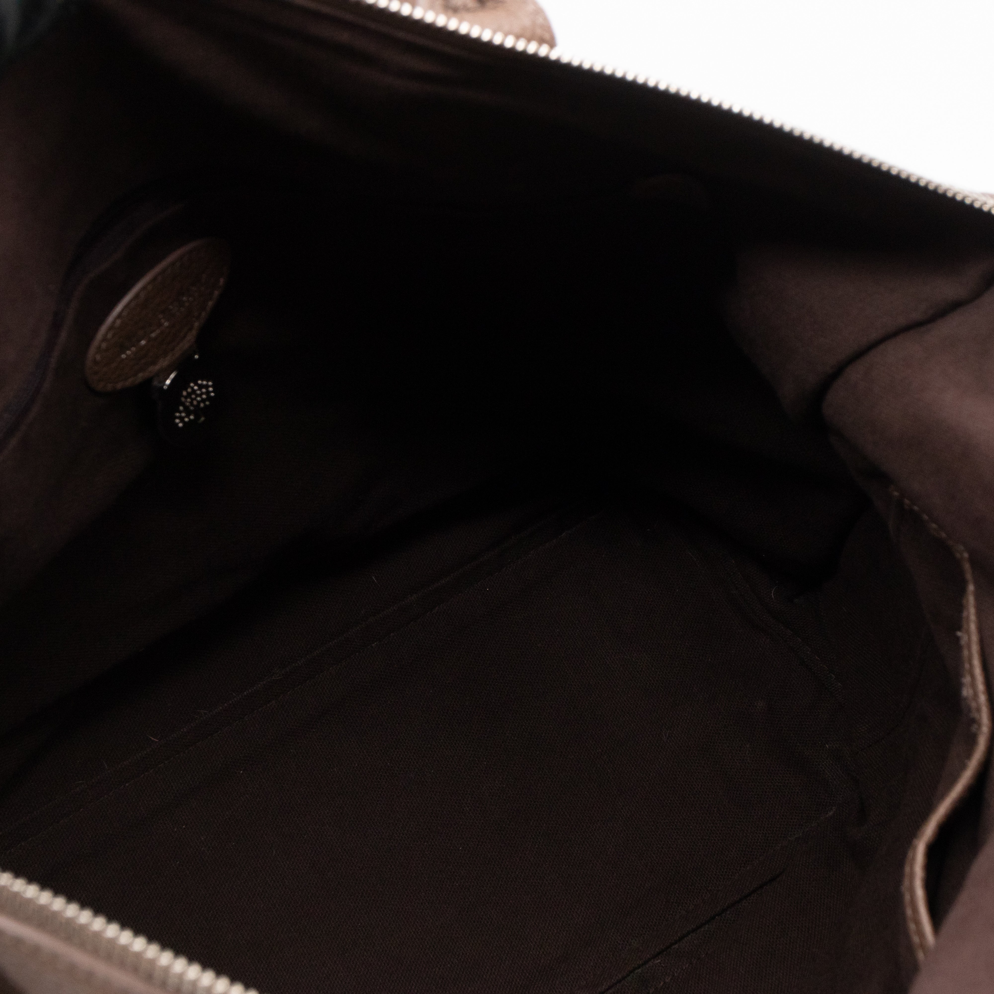 Large Alice Zipped Tote Brown Grain Leather