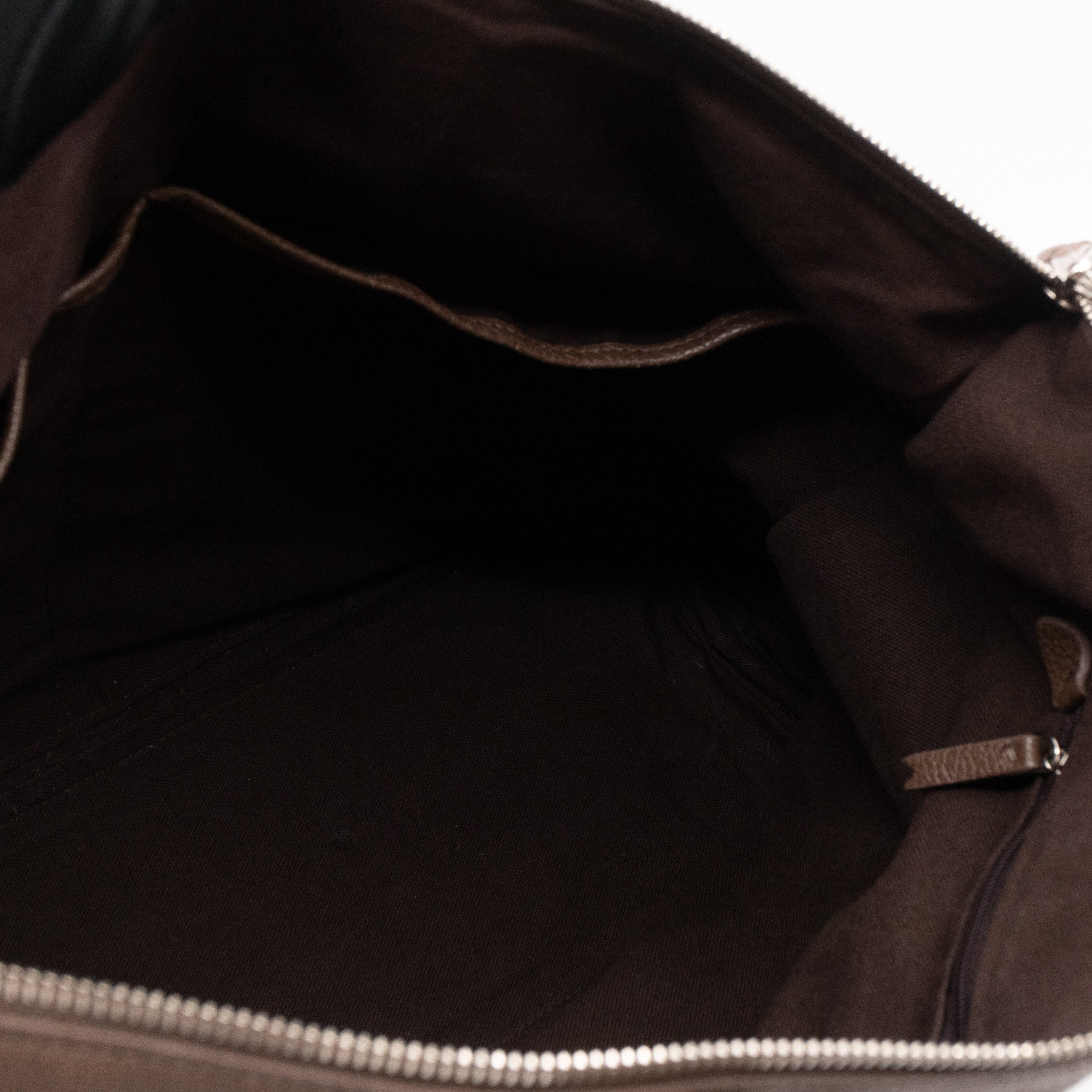 Large Alice Zipped Tote Brown Grain Leather